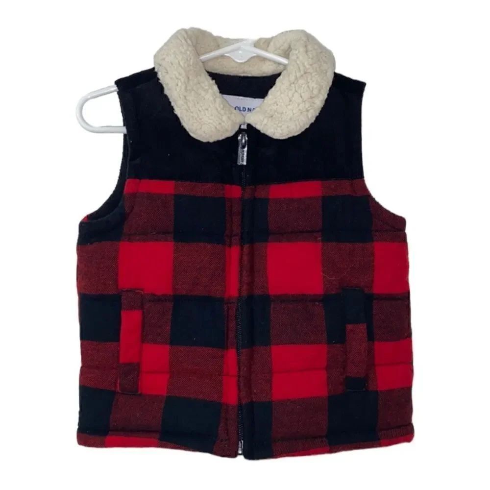 Old Navy Boys Plaid Vest(Size 12-18months)